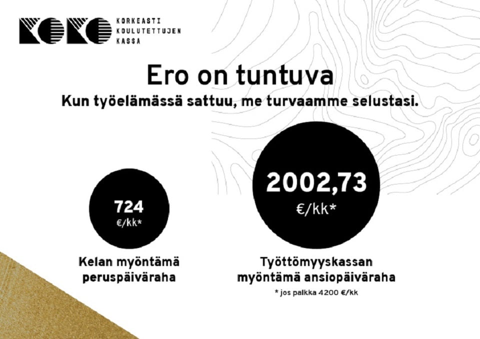 kuvio työttömyysturvan suuruuden eroista